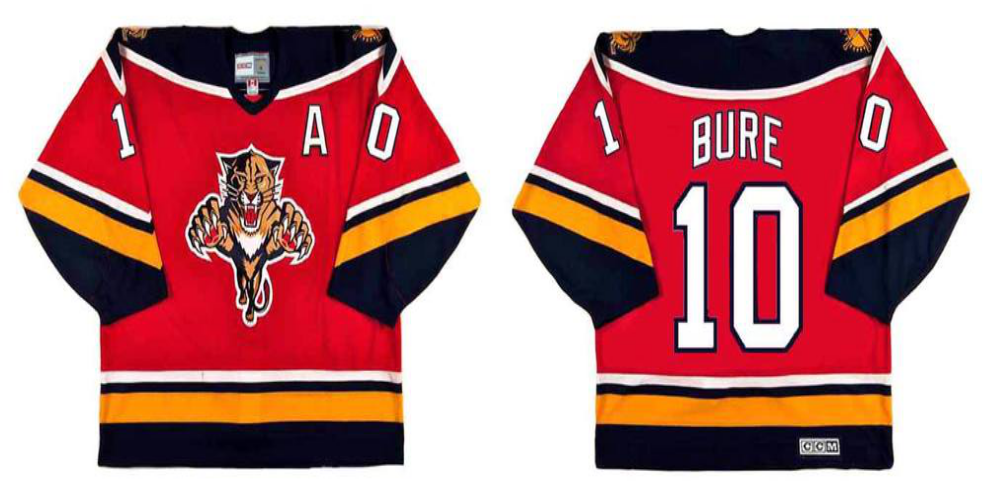 2019 Men Florida Panthers #10 Bure red CCM NHL jerseys->florida panthers->NHL Jersey